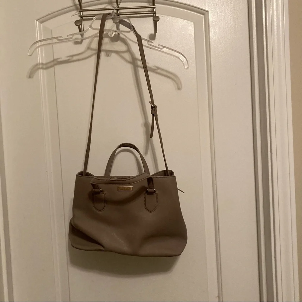 Kate Spade Gray Leather Double Handle Purse - Picture 2 of 10